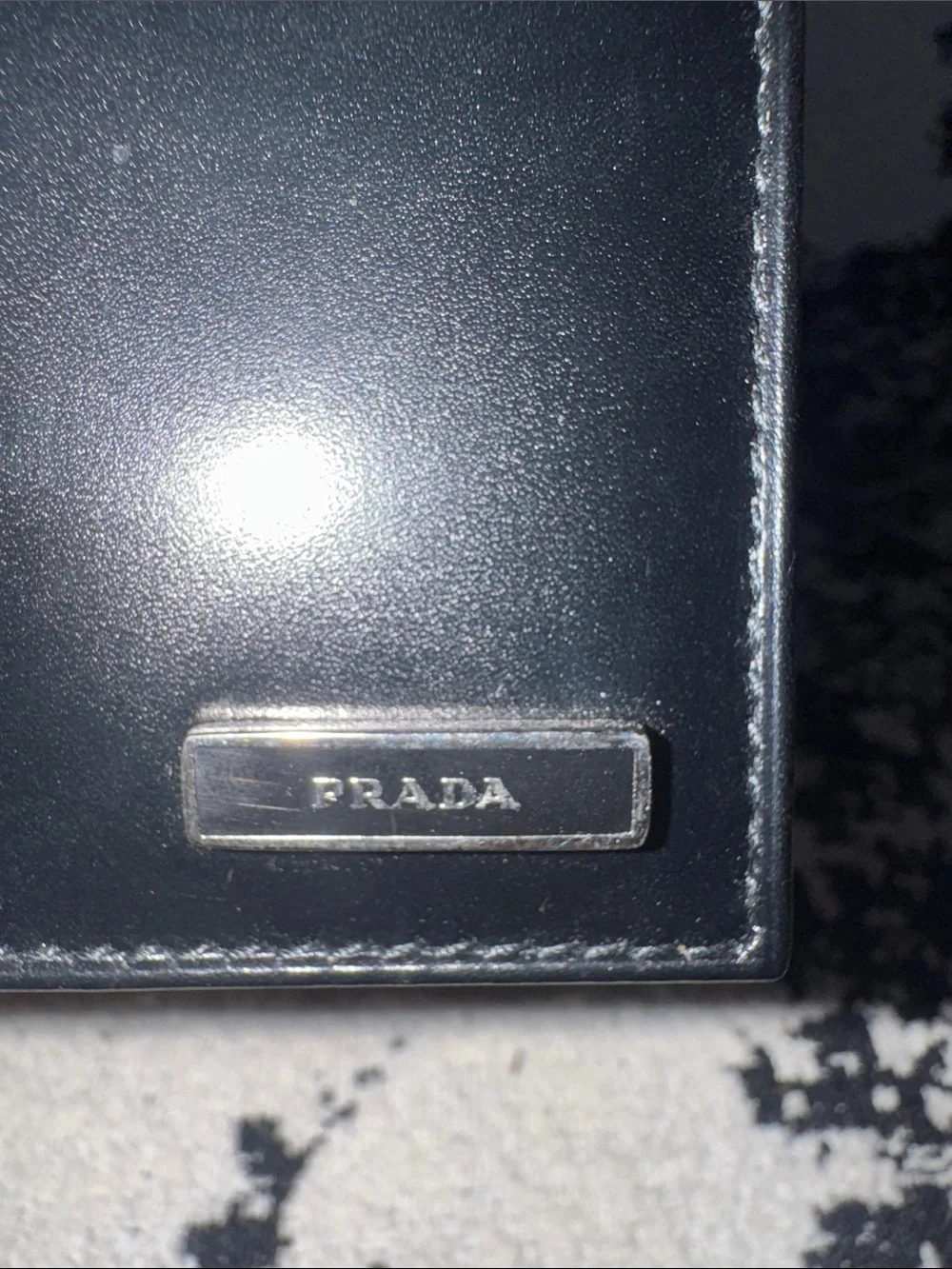 NIB Prada Men’s Black Leather Bi-Fold Wallet